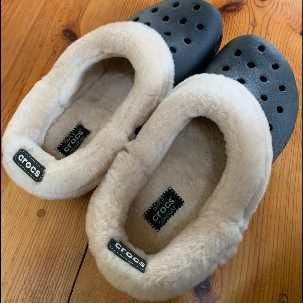 Shearling Lined Crocs-Mens